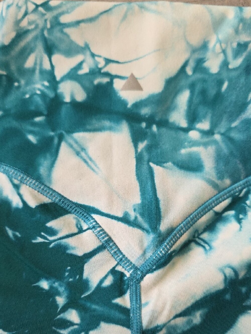 Balance Athletica Teal and White Tie-Dye Bike Shorts - Picture 5 of 10